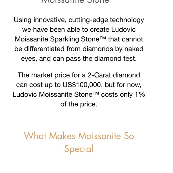 Heart Ludovic Moissanite Ring Size 5 - Picture 5 of 6